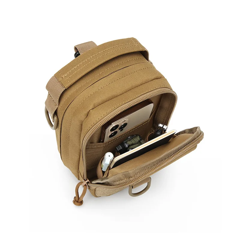 Oblique Straddle Portable One Shoulder Oxford Cloth Men's Small Bag Multi Functional Portable Waistpack