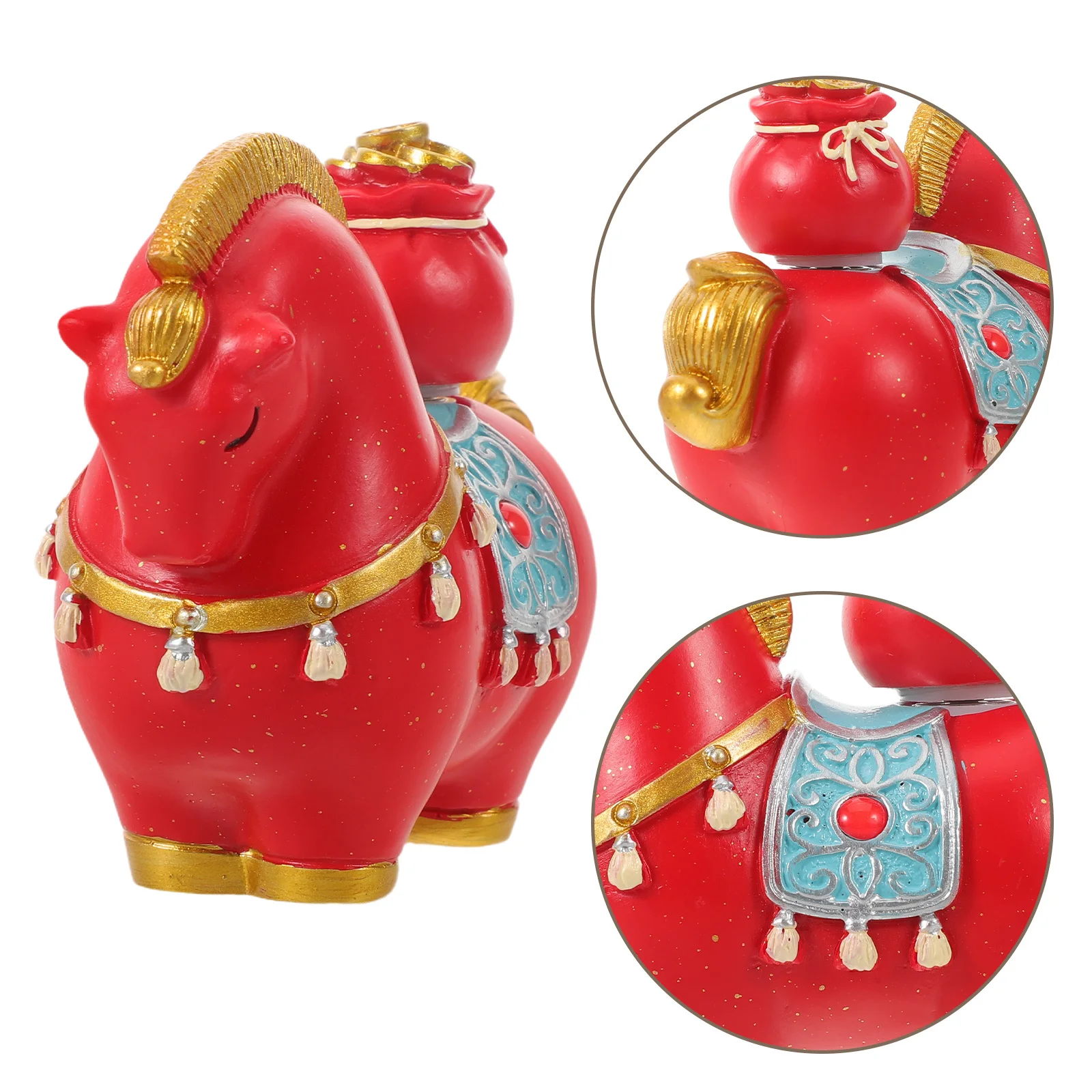 

Zodiac Horse Decoration Ornament - Resin Crafted Chinese New Year Horse Sculpture for Living Room Office Coffee Table