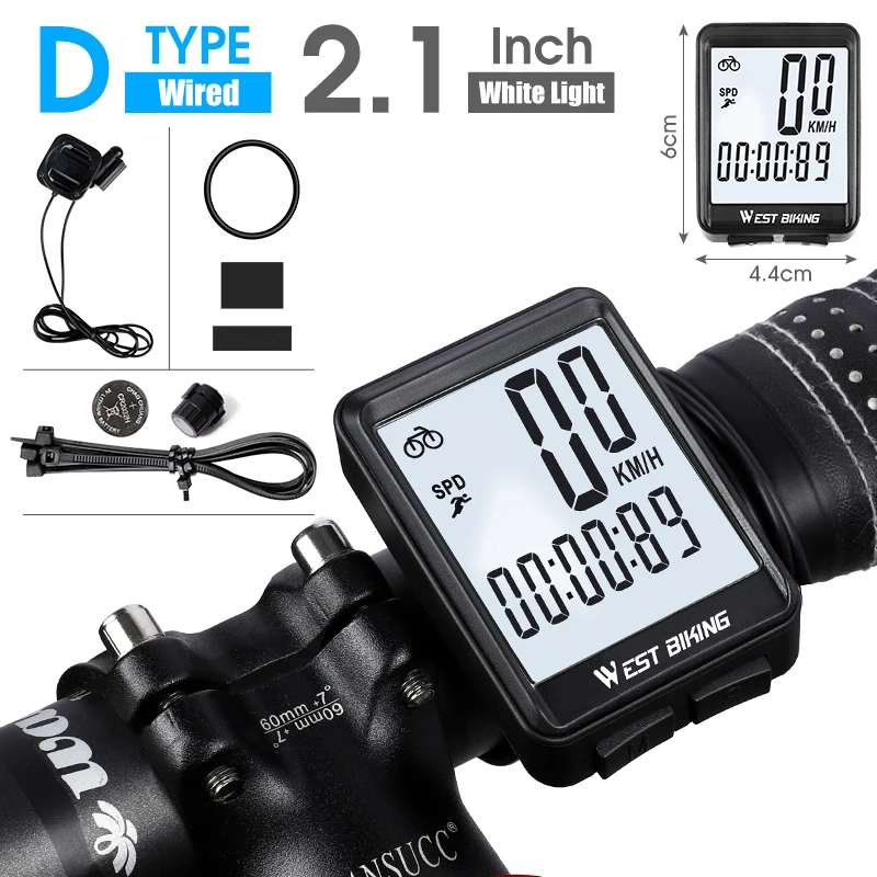 AliExpress NONE WEST BIKING Cycling Speedometer Digital Large Screen Waterproof LCD Backlight Wireless and Wired Bike Odometer Bicycle Computer