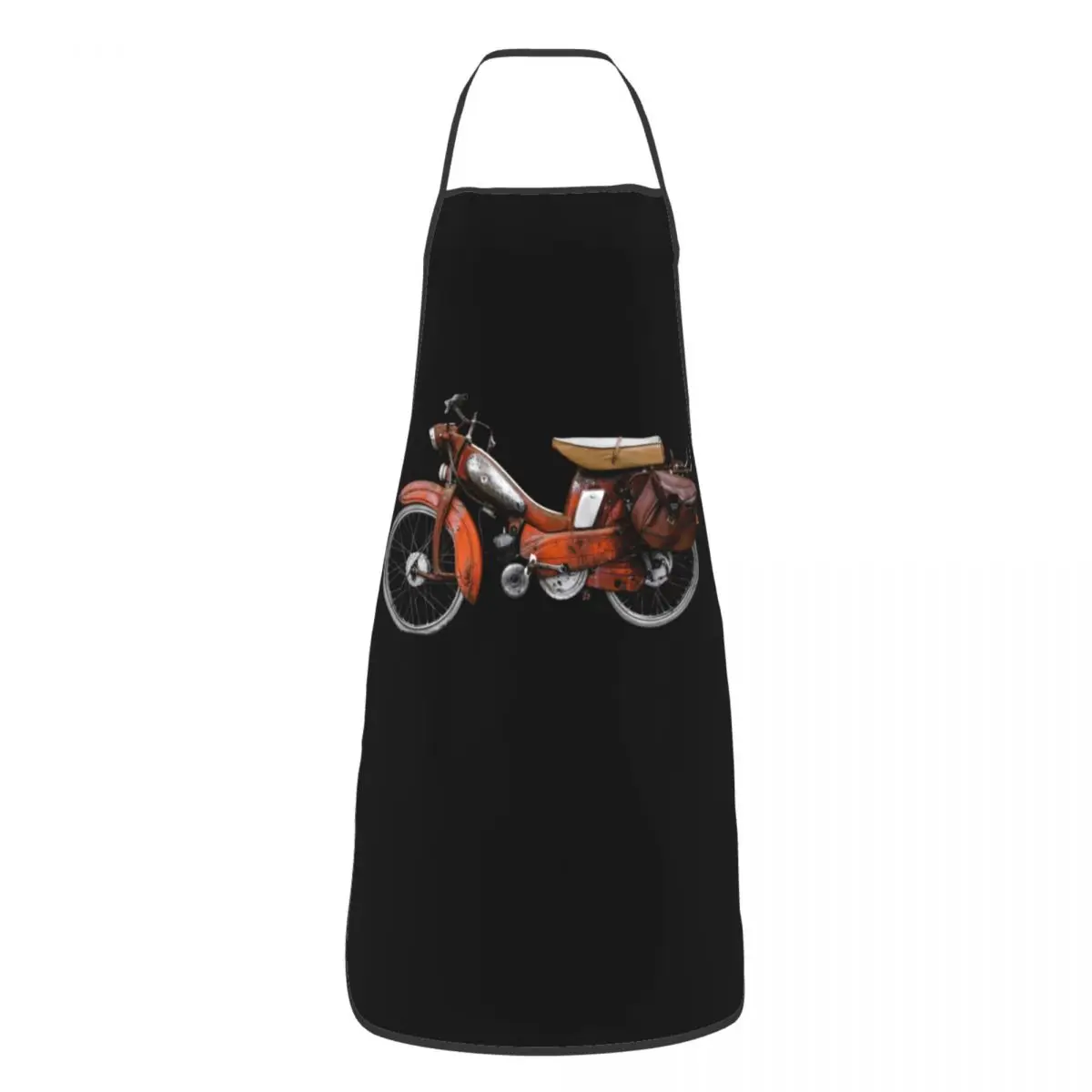 Vintage French Motobecane Moped Apron Chef Cooking Baking Tablier Waterproof Bib Kitchen Cleaning Pinafore for Women Men