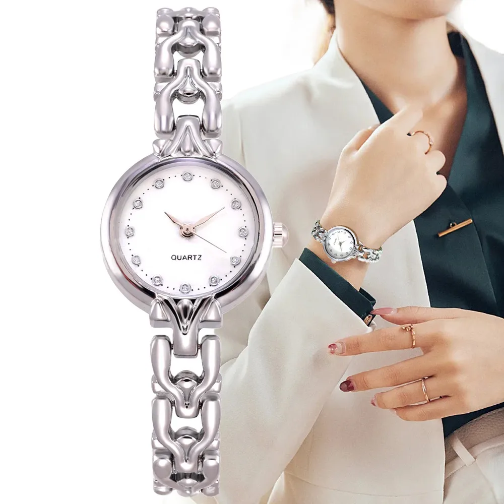 

Women's Watch New 2023 Top Brand Quartz Watch Luxury Ladies Diamond Set Stainless Steel Bracelet Clock Dress Compact Watches