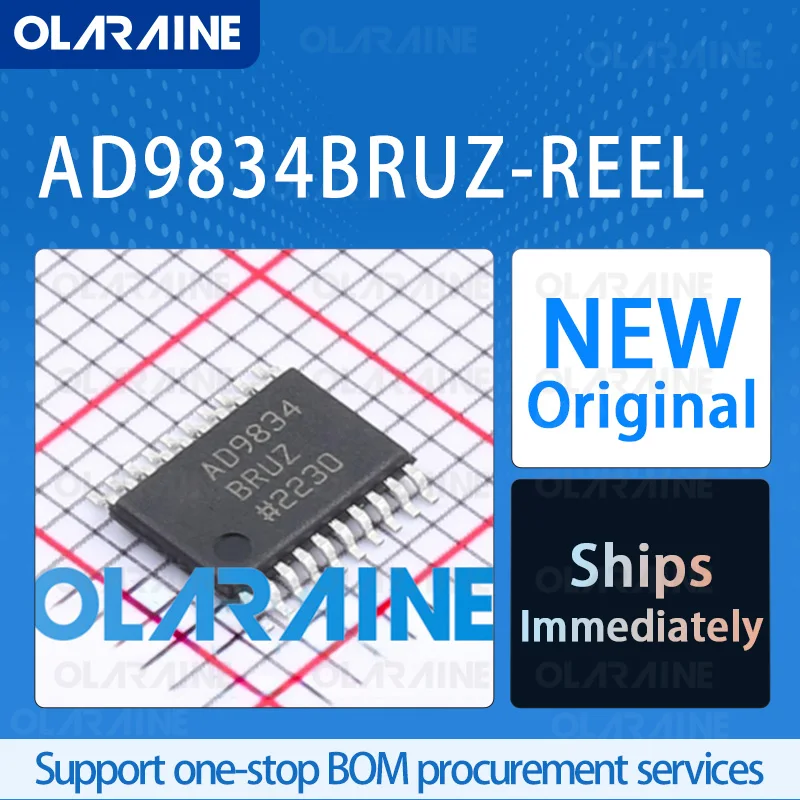 

1/5/10Pcs AD9834BRUZ-REEL TSSOP-20 original ic chip Data Acquisition ADC/DAC – Professional RoHS 1 Channel Voltage -5.5 V