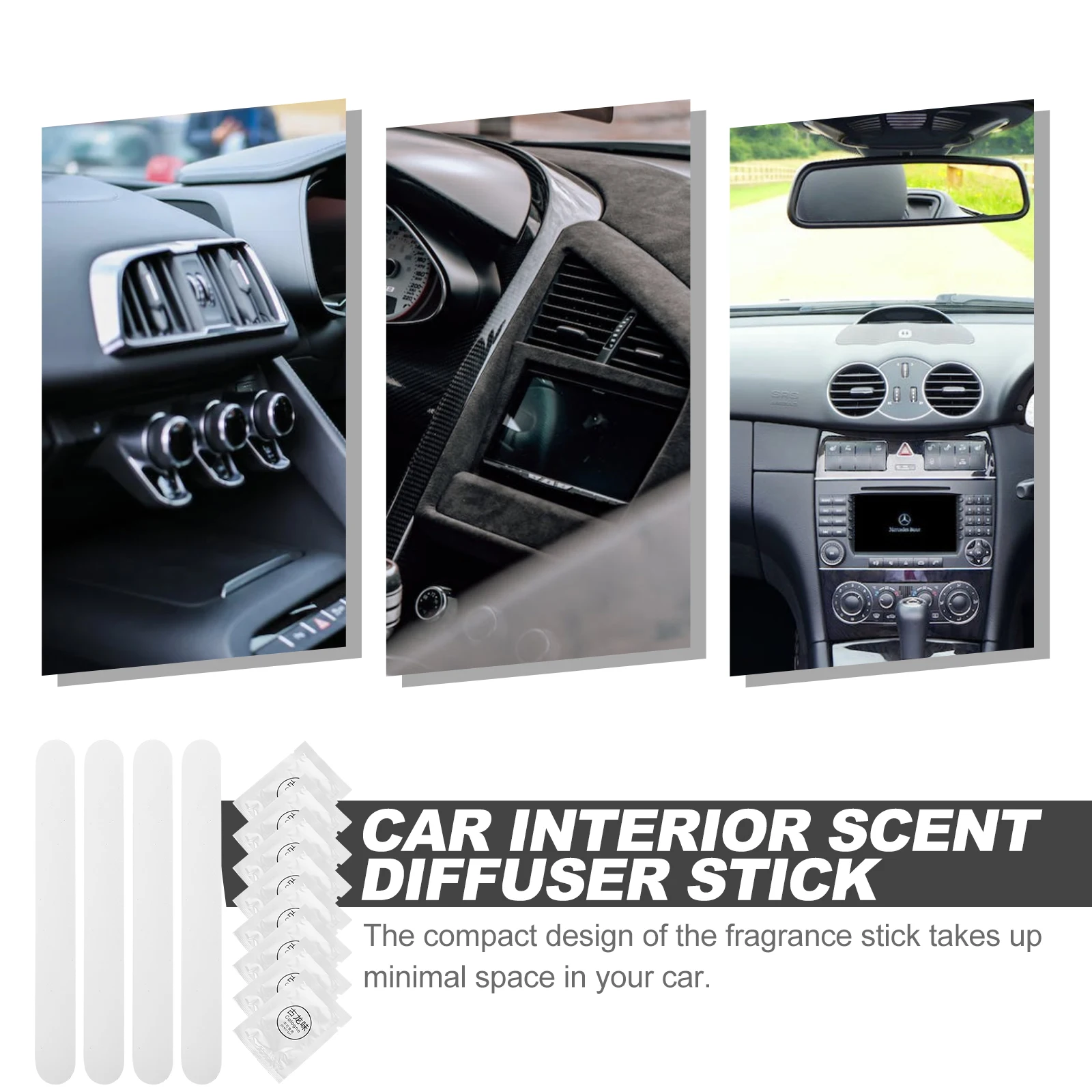 

50 Pcs Aroma Sticks Car Aromatherapy Bar Air Fresheners Pe Solid Essential Oil Diffuser