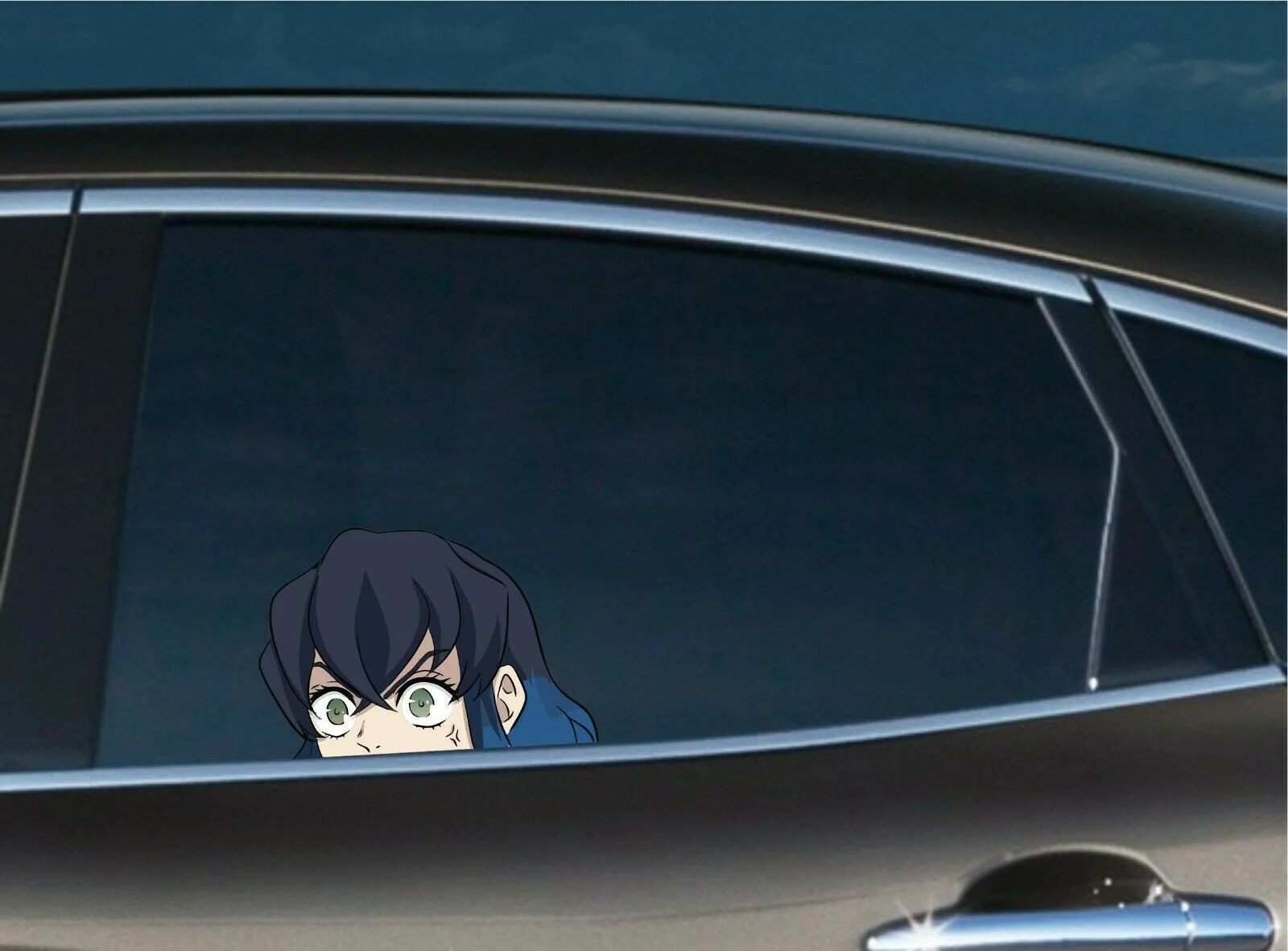 ل 1 زوج/2 قطعة Inosuke لا قناع Peeker Peeking نافذة ملصق حائط من الفينيل‏ أنيمي ملصق شيطان القاتل