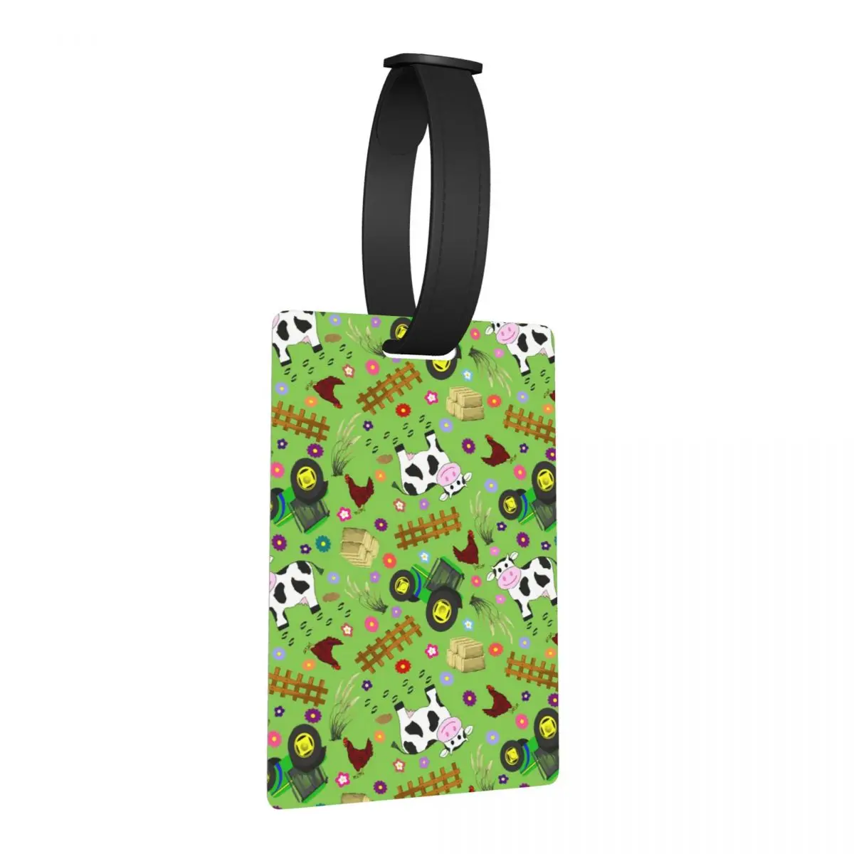 

Бирки для багажа с изображением коровы и трактора, аксессуары для чемоданов, бирка для ручной клади, держатель для этикеток, идентификатор, имя, адрес