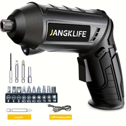 Household Electric Screwdriver Rechargeable Cordless Impact Drill Mini Wireless Electric Drill Screwdriver Set Electric Batch