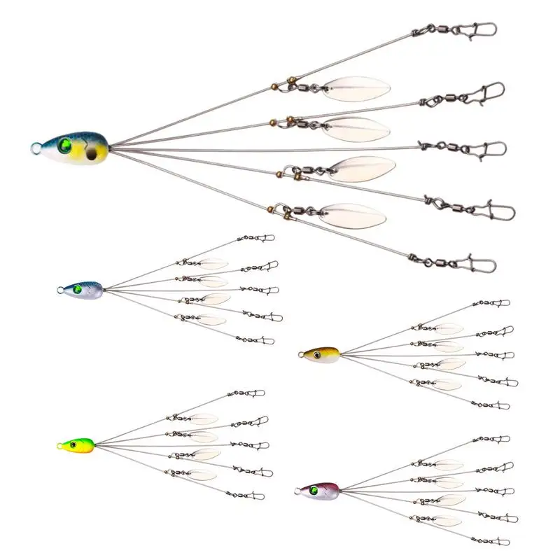 

Soft Fishing Lure 5-Piece Set Fishing Lure Collection 3D Eyes Topwater Lures Precise Casting For Largemouth & Smallmouth Trout