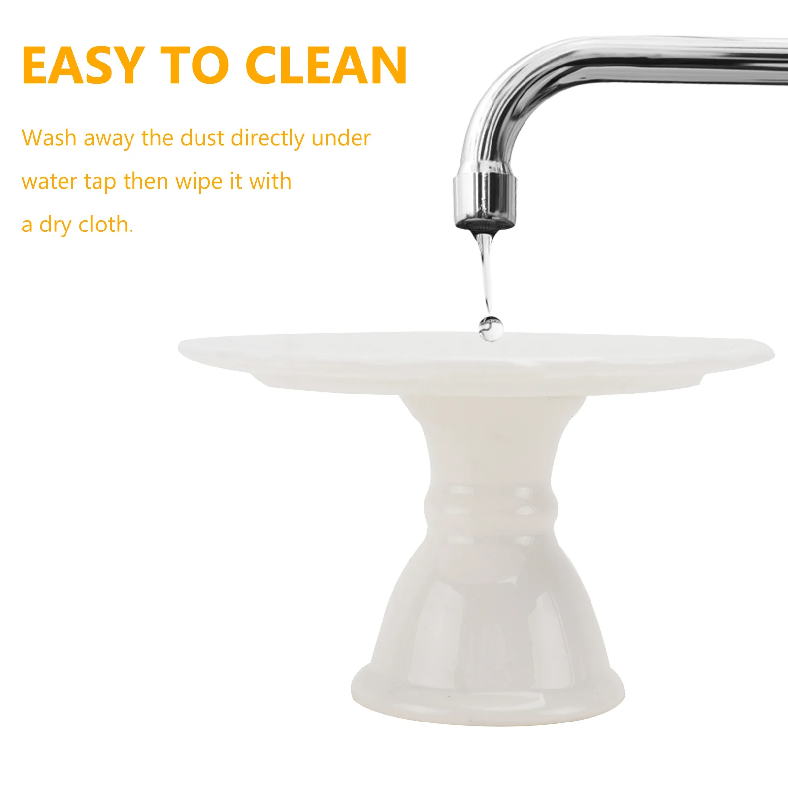 

1Pcs Ceramic Cupcake Stand Smooth Finish Dessert Plate for Parties Weddings Cakes Biscuits Display Decoration Dessert Stand