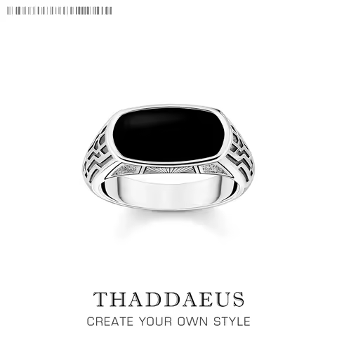Signet Ring Oval Shape Onyx Europe Style Romantic Fine Jewelry For Women New Vintage Gift In Real 925 Sterling Silver