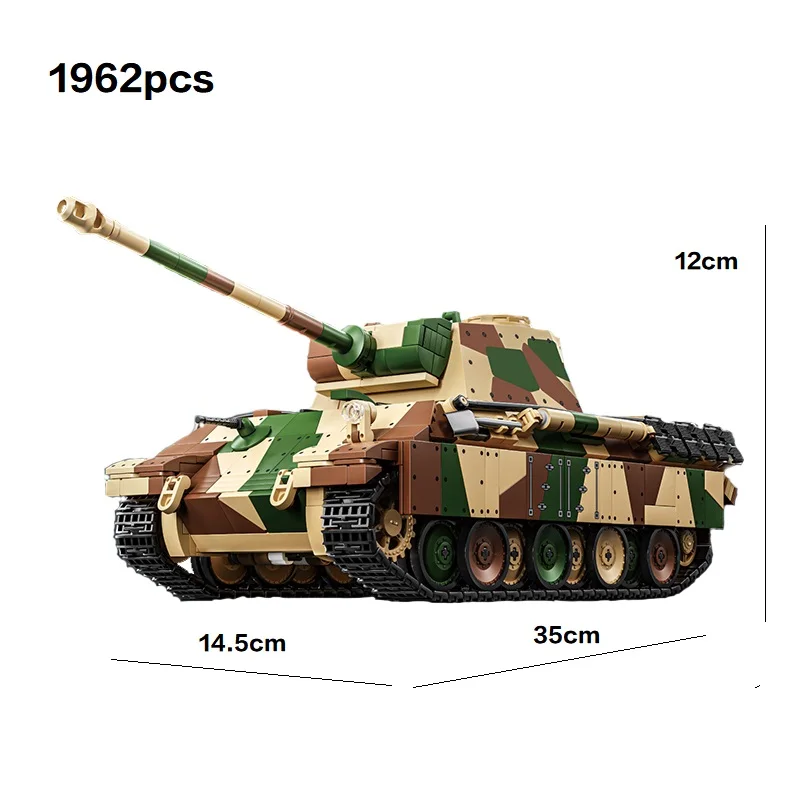 

WW2 Military World War II Tiger Medium Tank Building Blocks G-Type Panzer Model Collect Toys Boy Kid Christmas Birthday Gift