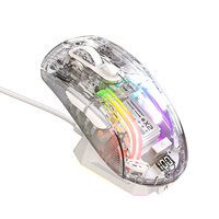 Attack Shark X2Pro RGB Wireless Mouse, Bluetooth Tri-Mode,Transparent, Magnetic Charging,Battery Indicator, Computer Phone