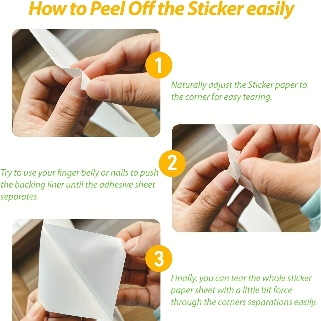 20 Sheets Glossy/Matte Waterproof Vinyl Sticker Paper A4 Tear-off Resistant Label Sticker for Inkjet or Laser Printer and Cricut