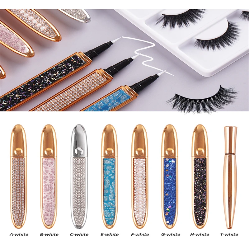 2-in-1 Fine pen tip non-smudge quick-drying and uniform ink output natural makeup effect eyeliner lash glue