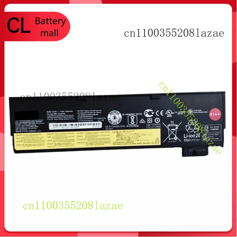 

Оригинальный аккумулятор 61++ 72 Втч 01AV427 01AV492 для Lenovo ThinkPad T470 T570 T580