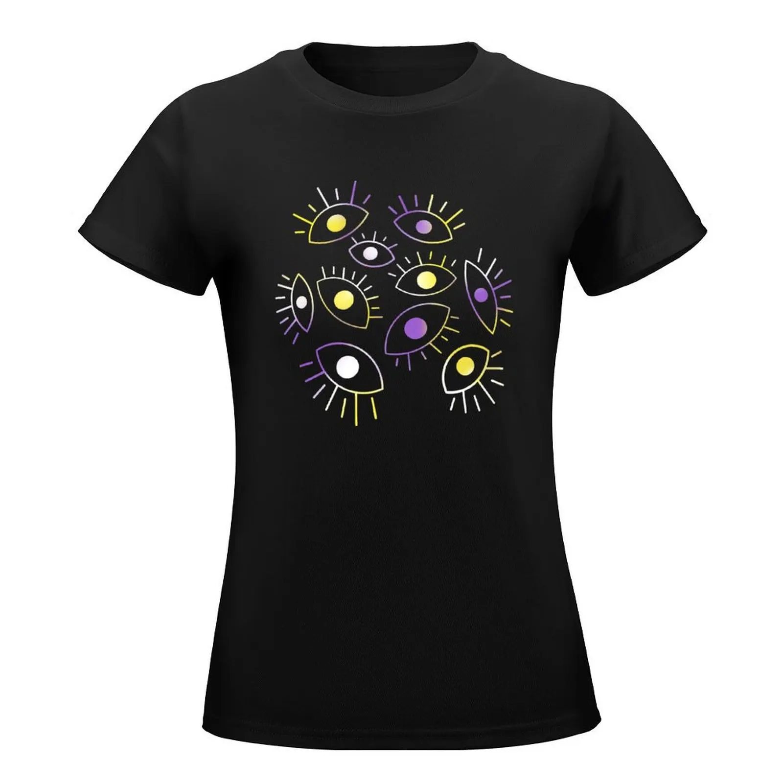 Eyes of the Void - Nonbinary Pride T-Shirt summer top cute tops Women's clothing