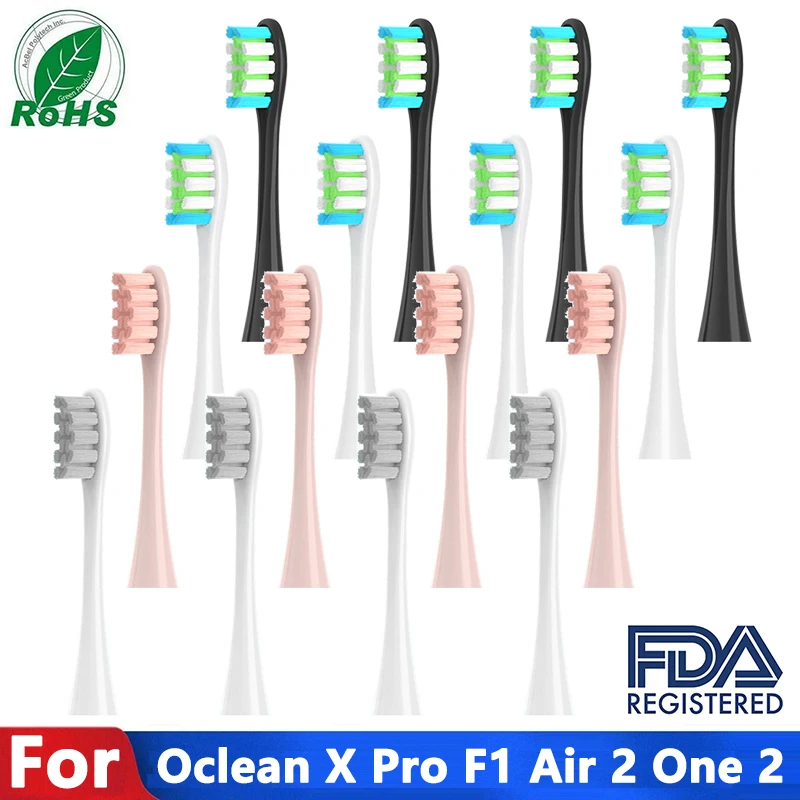 8PCS Replacement Brush Heads For Oclean Sonic X / X Pro/ Z1/ SE / F1 / One / PW01/03/05/07/09 P5 electric ToothBrush Heads