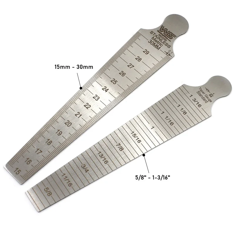 Taper Gauge Weld Gap Slot Width Gage Range of 5/8''-1''3/16 (15-30mm) Measure in Inch/mm