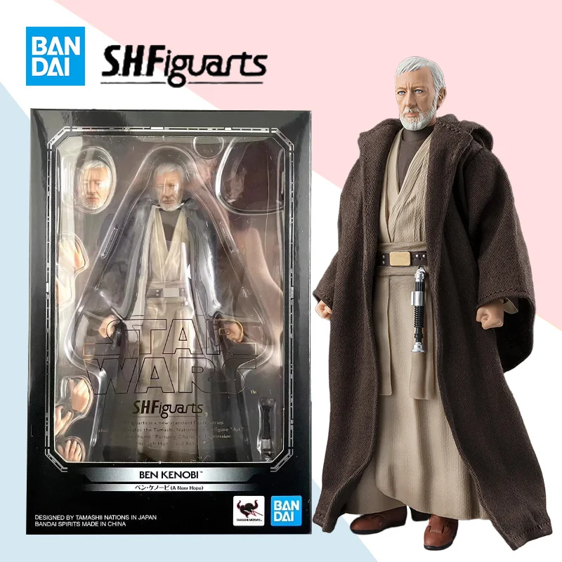 

Bandai Original SHFiguarts SHF STAR WARS BEN KENOBI A New Hope Classical Ver Action Figure Finished Model Collection Toy Gift