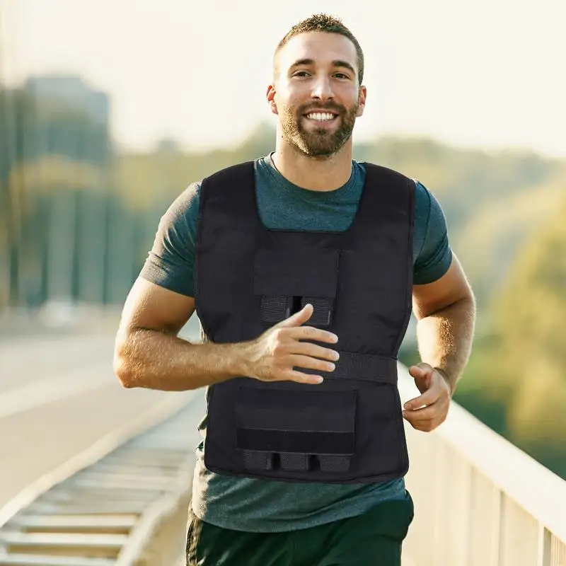 Chaleco de entrenamiento ajustable de 15 KG / 20 KG / 30 KG con pesas extraíbles, chaleco para correr para hombres y mujeres, para desarrollo muscular