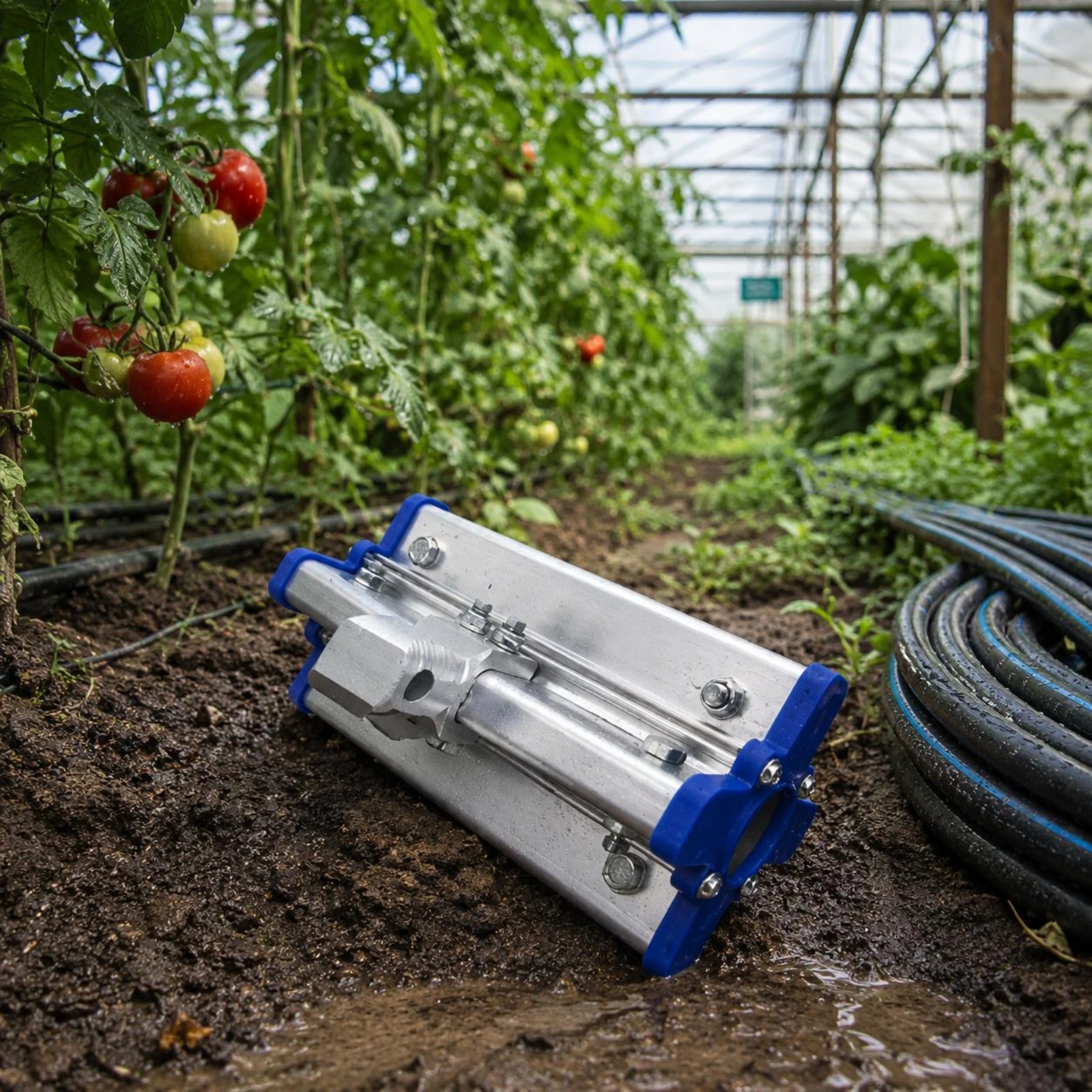 Greenhouse Climbing Device Blue End Caps Greenhouse Fixing Buckle Connector Rectangular Housing Mounting Hole
