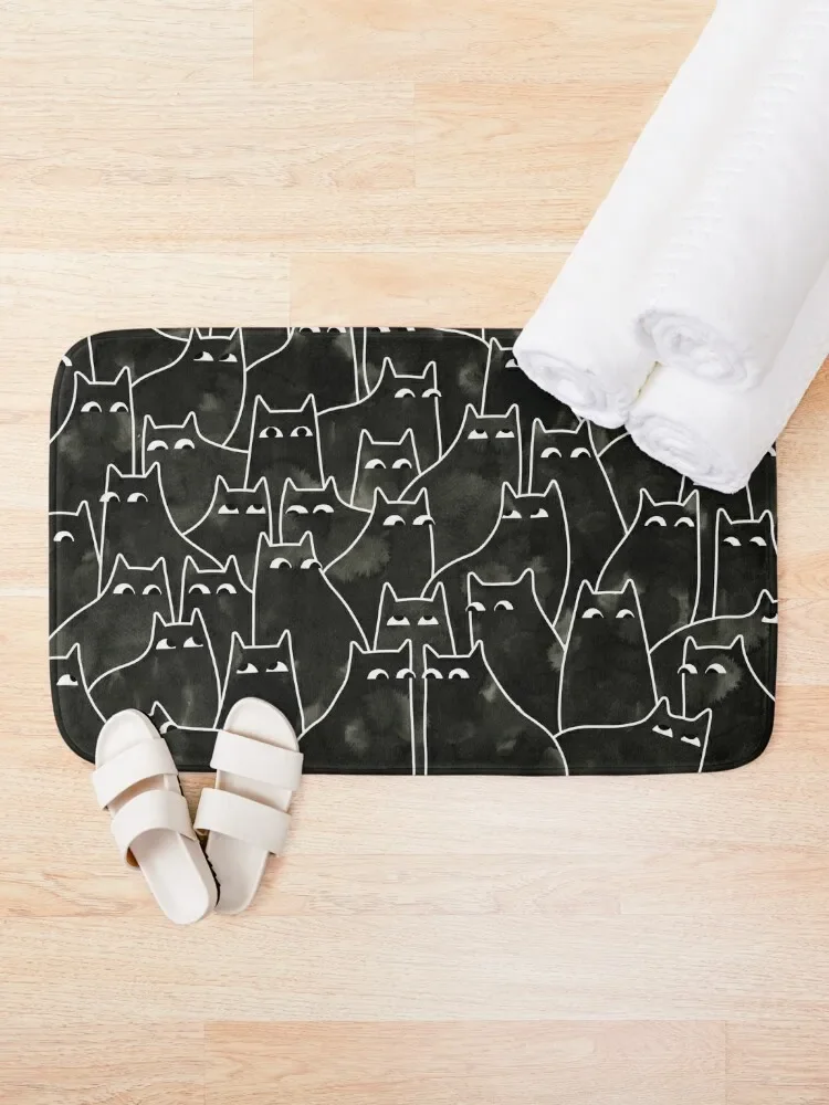 Suspicious Cats Bath Mat Toilet Rug Toilet Floor Home Decor Carpets For Bathroom Mat