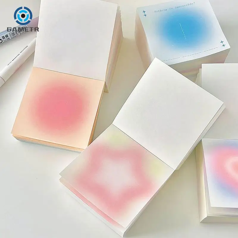 400Sheets/pack Gradient Memo Pad Large Capacity Message Notes Decorative Kawaii DIY Journal Scrapbooking Decoration