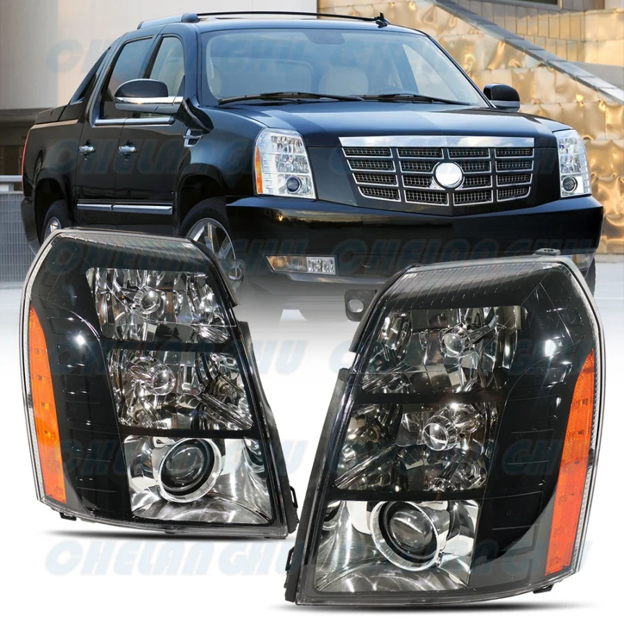 

For Cadillac Escalade 2007 2008 2009 2010 2011 2012 2013 2014 Car Accessories Front LED Smoked HeadLight HeadLamp Turn Signal