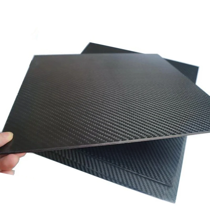 200 X 300mm 0.5mm 1/1.5/2/3/4/5/6/7/8/9/10mm Thickness Pure Carbon Fiber Sheet Plate Panel High Strength light weight Material