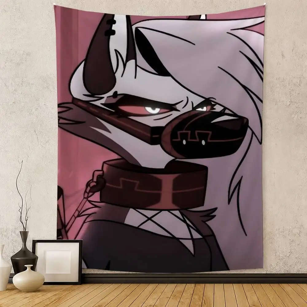 H-Helluva Boss Loona Hellhound Teen Demon Flag Digital Printing Banner for Garage Wall Out Door Decoration