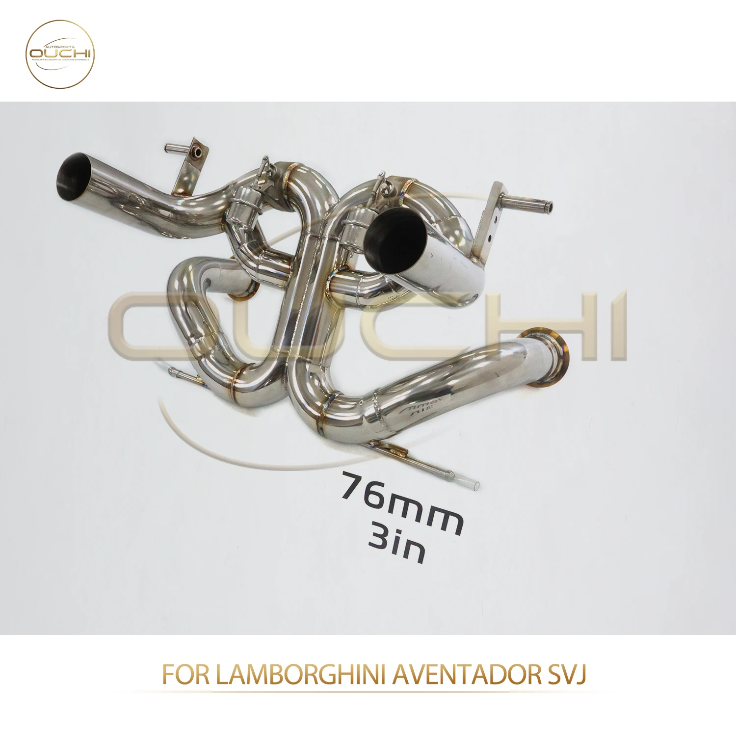 

Stainless Steel Exhaust System for Lamborghini Aventador SVJ Valved Muffler Non-destructive installation