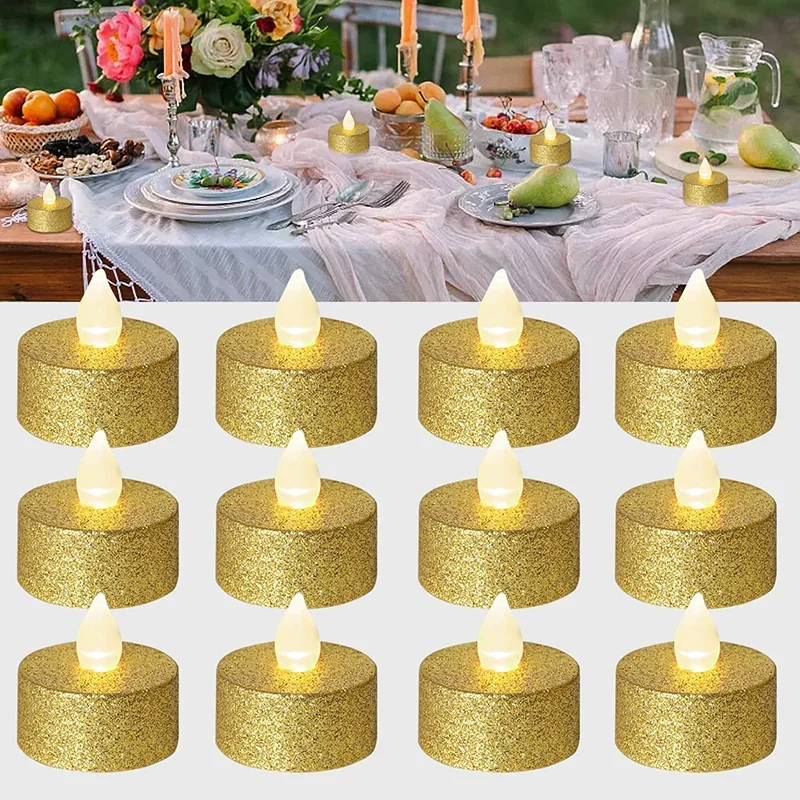 

Flameless LED Tea Lights Battery Powered Candle Lights Home Wedding Birthday Party Decoration Lighting Romantic Decoration