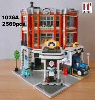 

Новая серия 10264 City Street Views: Автомастерская-уголок (2569 деталей), конструктор-головоломка, модель-игрушка, подарки на день рождения