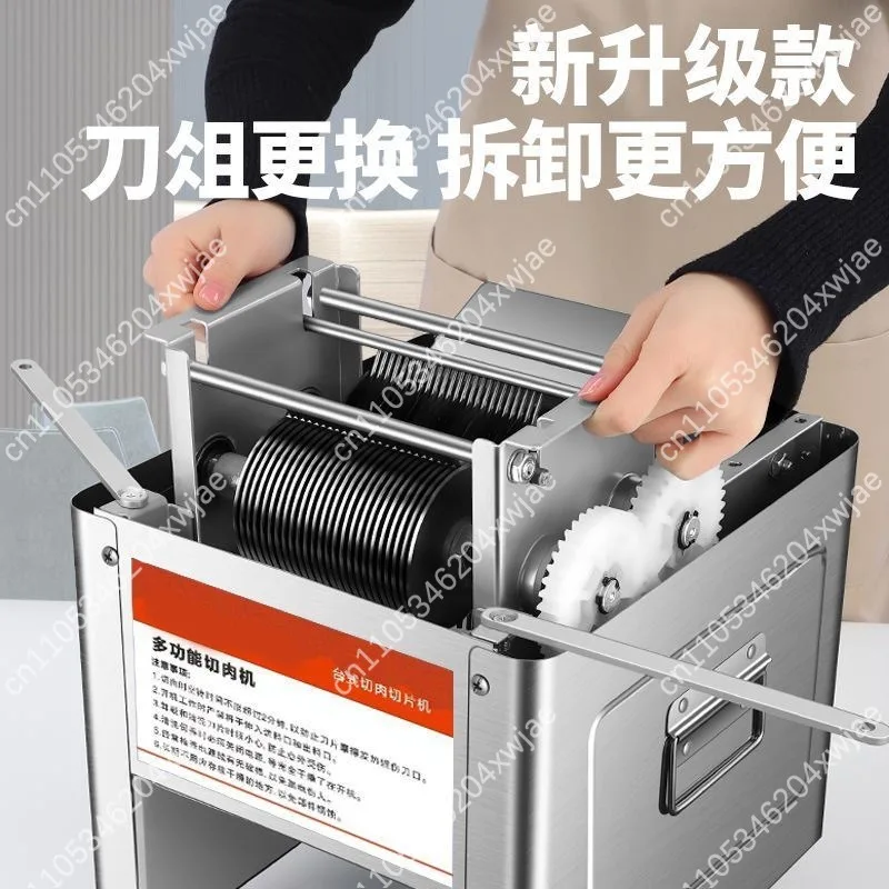 Stainless Steel Commercial Meat Processor Electric Mincer for Slicing Dicing Grinding