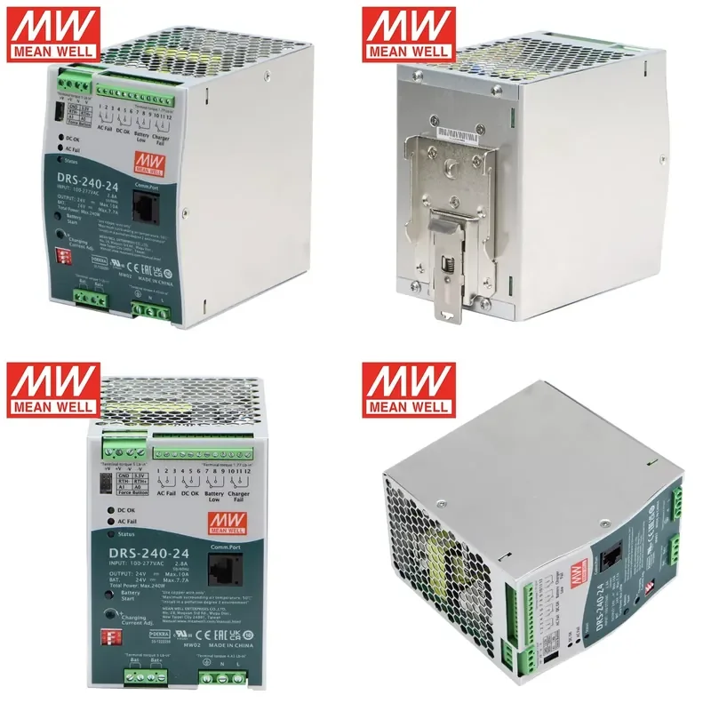 Mean Well Switching Power Supply DRS-240-24 240W 24V All-In-One Intelligent Security Charging Curve Can Be Set Power Supplies