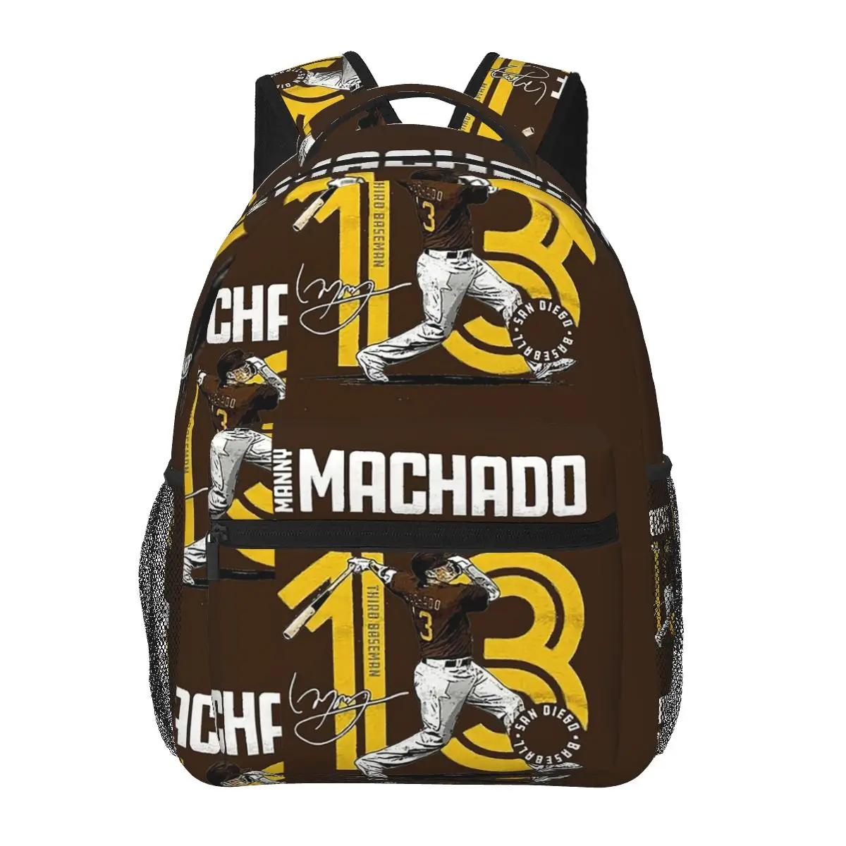 Manny Machado Backpack Backpacks Boys Girls Bookbag Students School Bags Cartoon Kids Rucksack Shoulder Bag Large Capacity