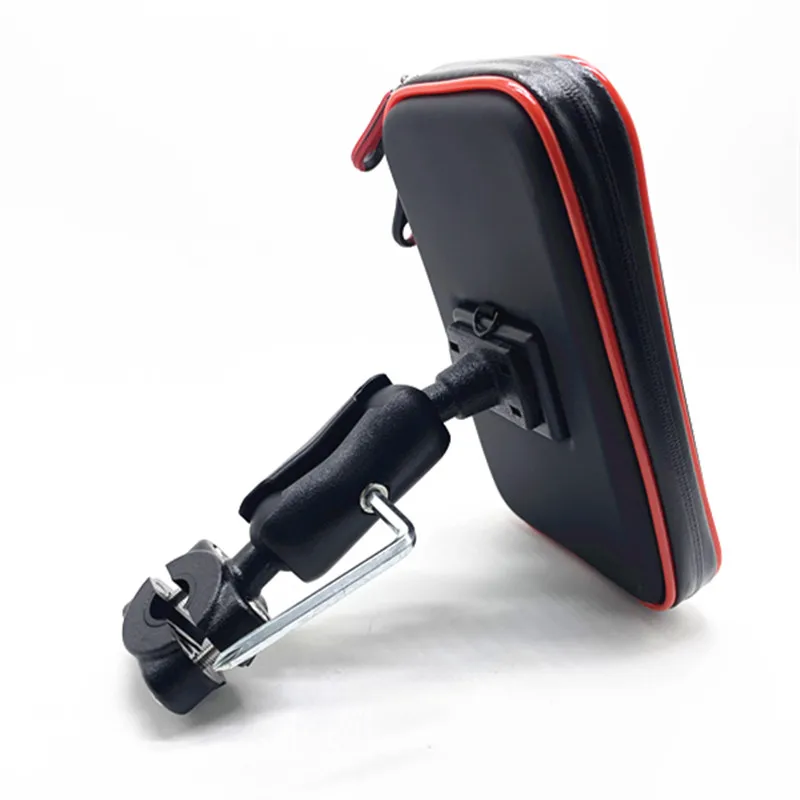 Outdoor Waterproof Bike Motorcycle Torque Handlebar Mount Base kit for iPhone Xs Max XR X w/ New Touch Screen Bicycle Phone Bag