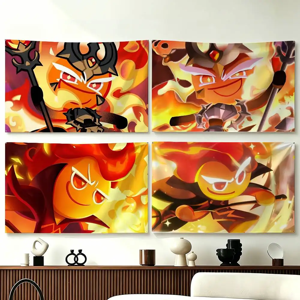 Fire S-Spirit Cookie Run Flags Wall Hanging Tapestry Outdoor Garage Room Decorative flag Background Blanket