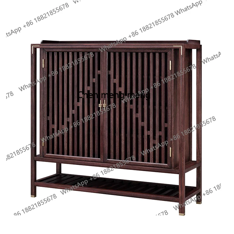 

New arrive Shoe cabinet household entrance solid wood new Chinese-style entry door cabinet corridor against the wall storage