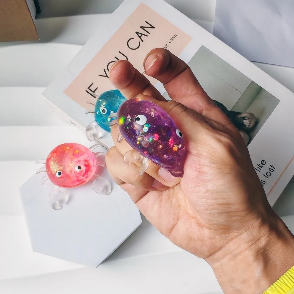 Sparkling Little Crab Slow Rebound Toy Soft Anxiety Relief Stress Relief Sensory Toys Creative TPR Shellfish Pinch Le