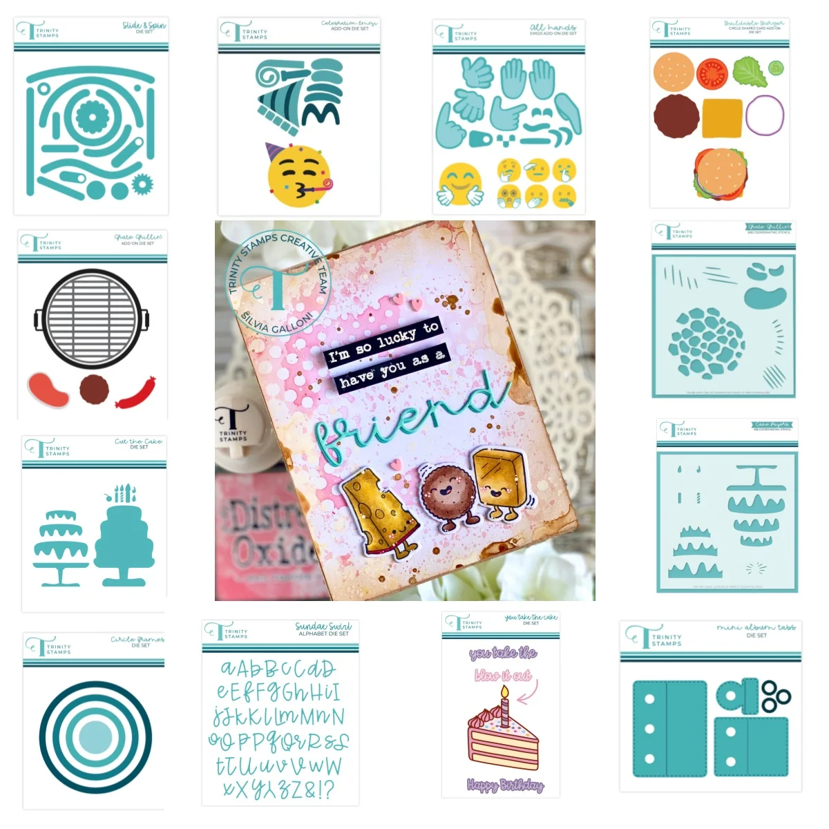 

Cheese Smiling Face Vegetable Burger Metal Cutting Dies Stencil for DIY Making Card Scrapbook Embossed Paper Album Craft 2025