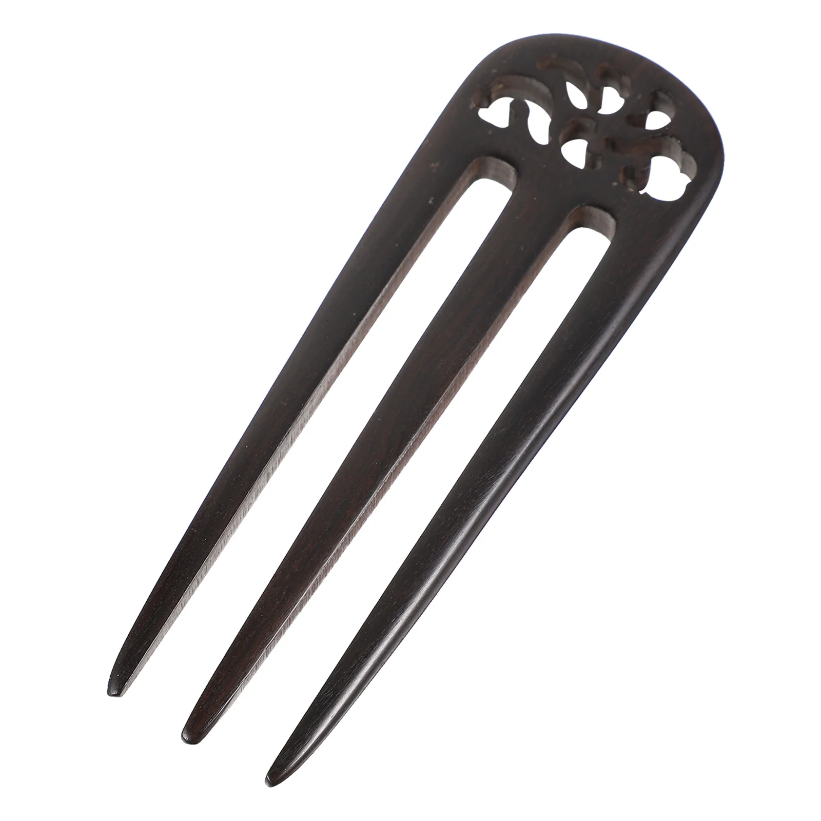 

3-Prong Hair Fork Vintage Style Wooden Hairpin Durable Handmade Hair Stick for Party Festival Travel Use Wooden Hairpin
