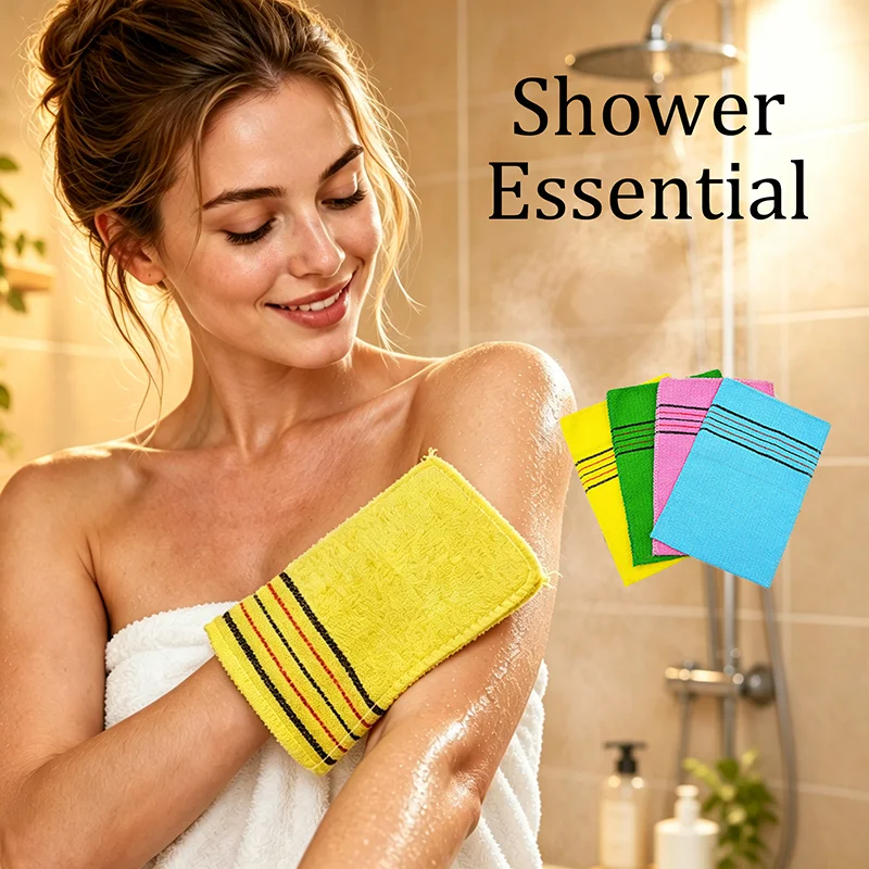 5/10/20Pcs Exfoliating Bath Pad Towels for Bathroom Shower Wash Cloths Dead Skin Clean Wash Towel Body Scrub Shower Tool