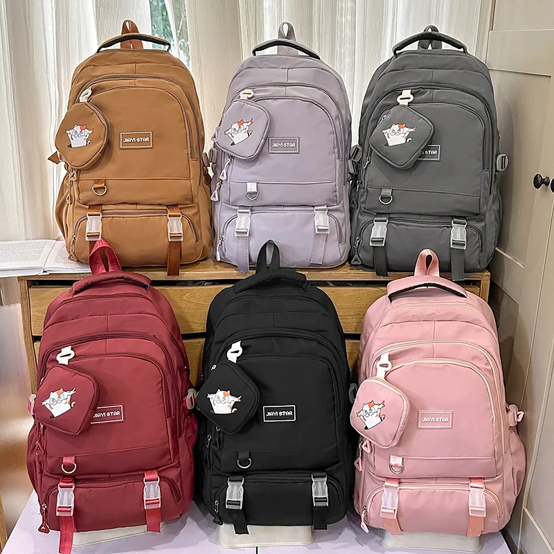 

Новые милые школьные сумки большой емкости для студентов колледжа, высококачественный универсальный повседневный рюкзак, лаконичная дорожная сумка в западном стиле