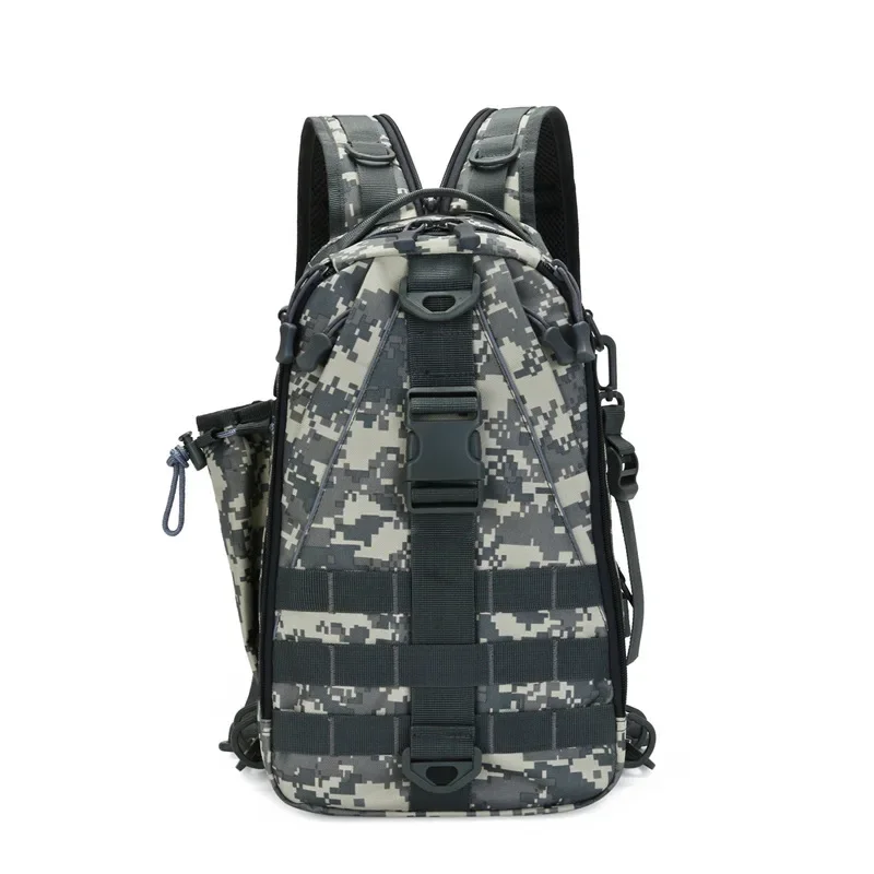 Outdoor sports fishing leisure large capacity multi-function camouflage shoulder messenger bag