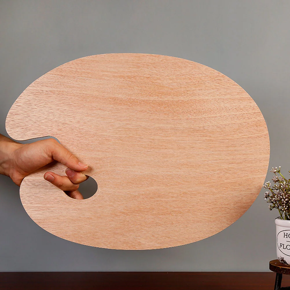 Wooden Palette Oil Painting Plate Practical Tray Color Mixing Board Pigment