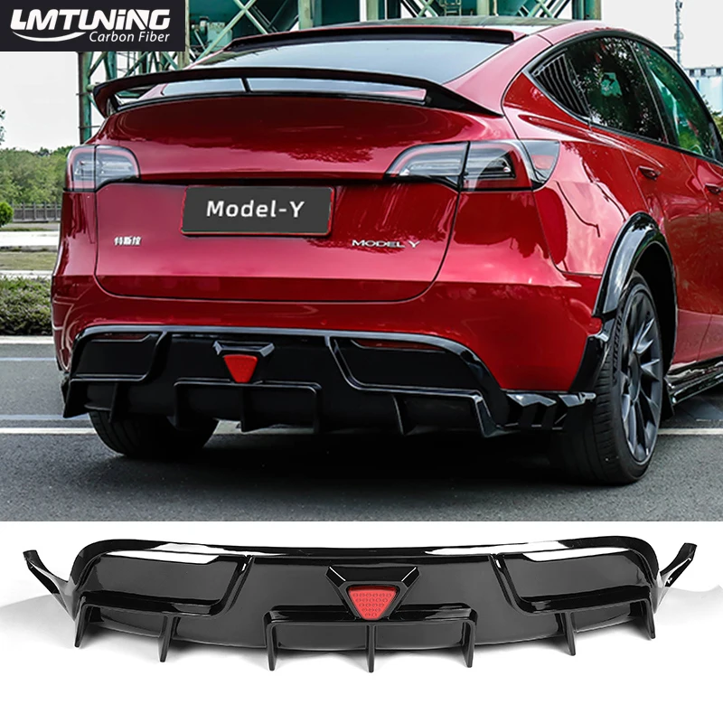 

For Tesla Model Y 2021 2022 Diffuser Body Kit Front Rear Bumper Lip Diffuser Cover Side Skirt Wide Body Spoiler car accessories