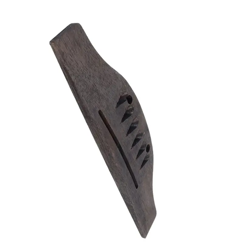 Water-Drop Hole Design Ebony For 6-String Acoustic Guitar Bridge Saddle Standard For 6-String Guitar