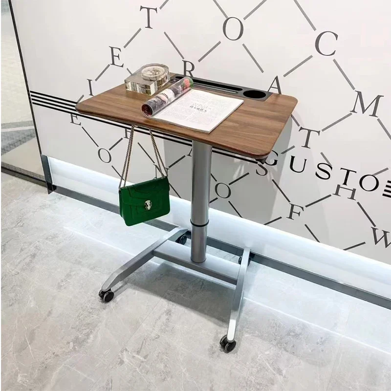 Pneumatic Automatic Folding Lifting Table Sofa Bedside Standing Computer Desk Mobile Lazy Platform Desk