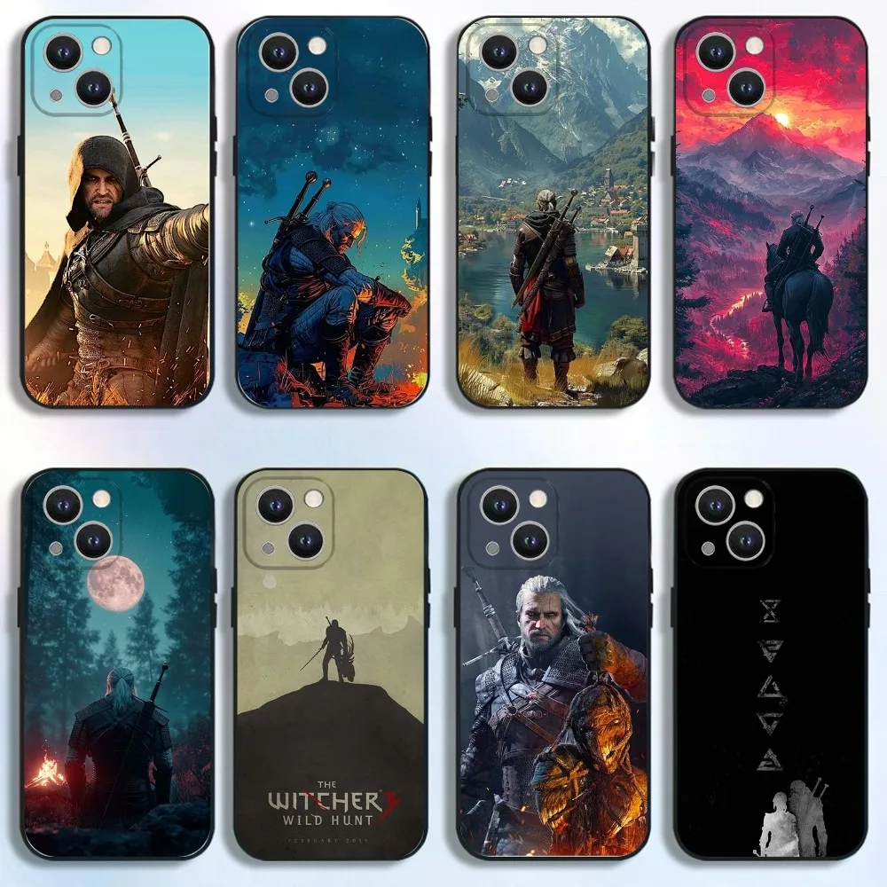 

Game The W-Witcher 3 Phone Case For iPhone 16,15,14,13,12,11 Plus,Pro Max,XS,X,XR,SE,Mini,8,7,Soft Silicone Black Cover