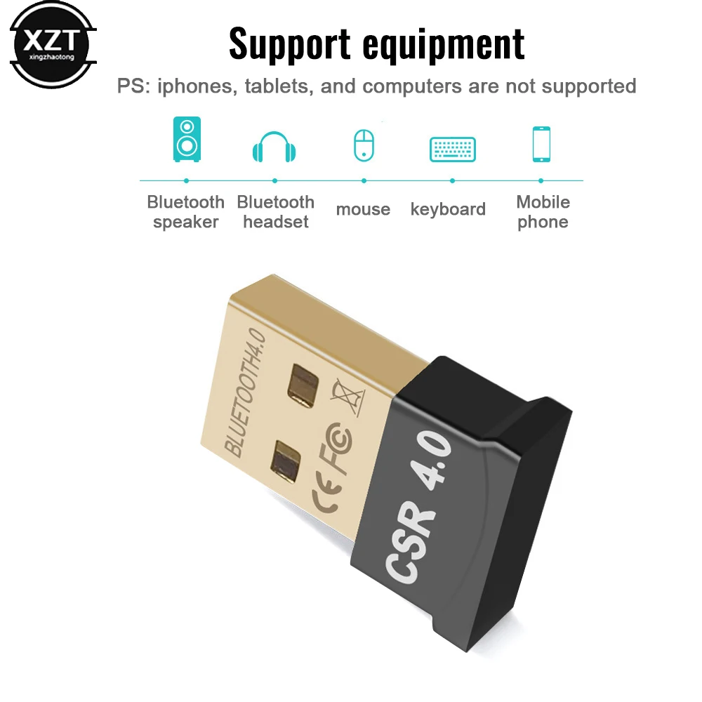 Wireless USB Bluetooth Adapter CSR 4.0 Bluetooth Dongle Music Sound Receiver Adaptador Bluetooths Transmitter For Win 8/10